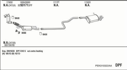 Fonos PEK019322AA - Система випуску ОГ autocars.com.ua