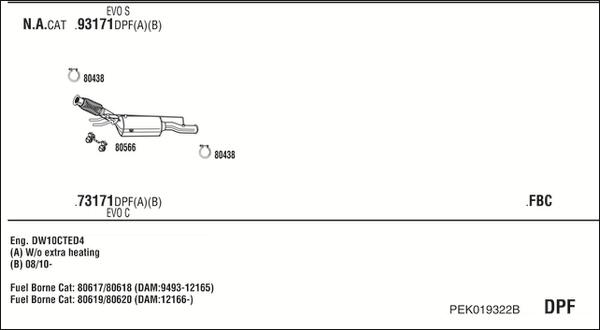 Fonos PEK019322B - Система випуску ОГ autocars.com.ua