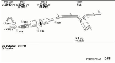 Fonos PEK019771AA - Система випуску ОГ autocars.com.ua