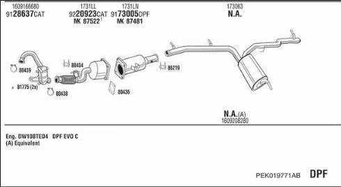 Fonos PEK019771AB - Система випуску ОГ autocars.com.ua