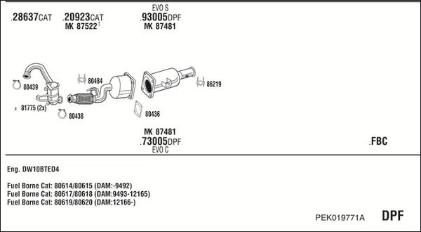 Fonos PEK019771A - Система випуску ОГ autocars.com.ua