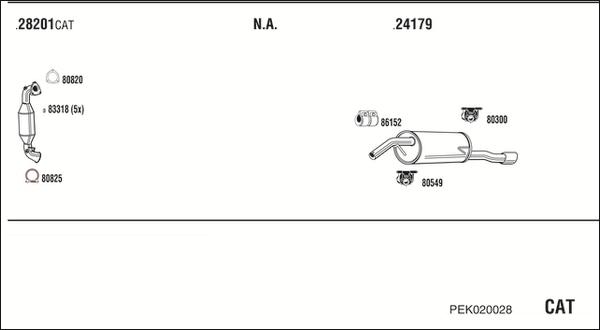 Fonos PEK020028 - Система випуску ОГ autocars.com.ua