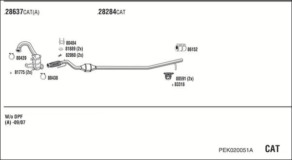 Fonos PEK020051A - Система випуску ОГ autocars.com.ua