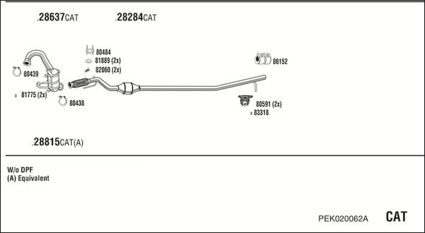 Fonos PEK020062A - Система випуску ОГ autocars.com.ua