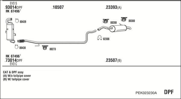 Fonos PEK023230A - Система випуску ОГ autocars.com.ua