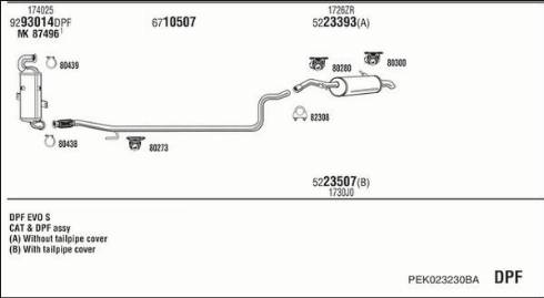 Fonos PEK023230BA - Система випуску ОГ autocars.com.ua