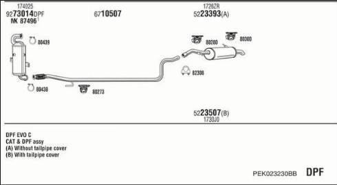 Fonos PEK023230BB - Система випуску ОГ autocars.com.ua