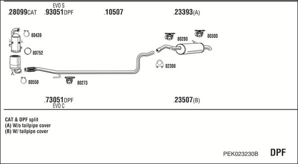 Fonos PEK023230B - Система випуску ОГ autocars.com.ua