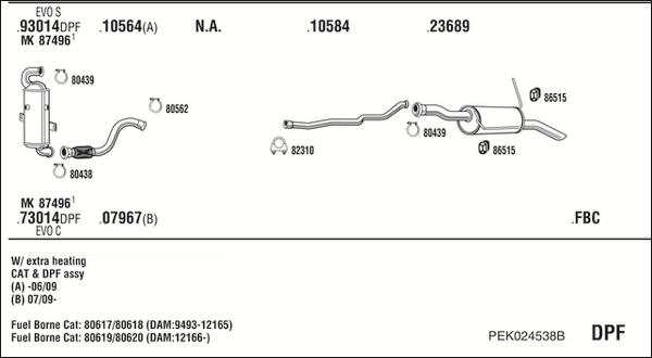 Fonos PEK024538B - Система випуску ОГ autocars.com.ua