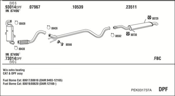 Fonos PEK031737A - Система випуску ОГ autocars.com.ua