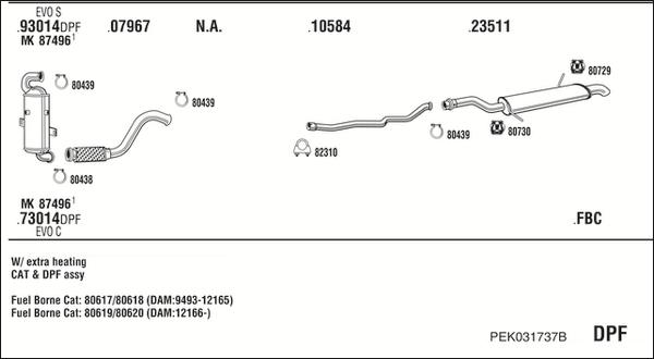 Fonos PEK031737B - Система випуску ОГ autocars.com.ua