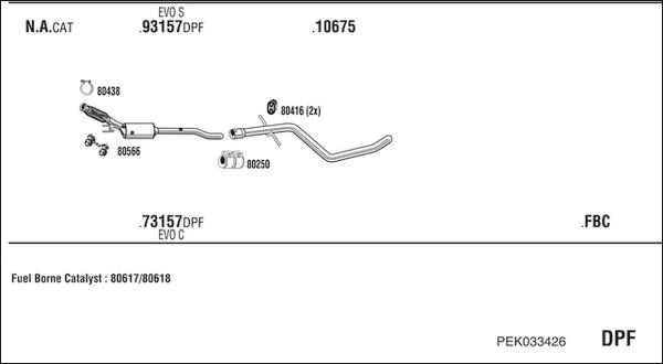 Fonos PEK033426 - Система випуску ОГ autocars.com.ua