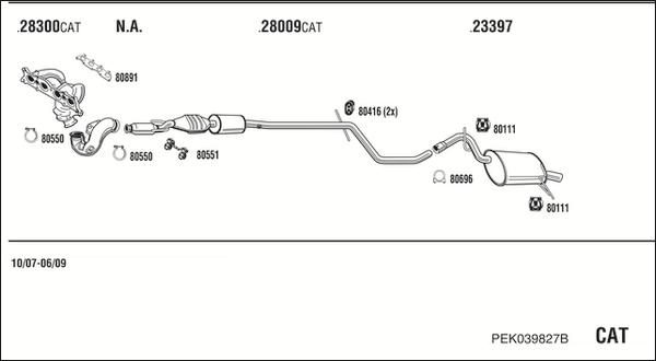 Fonos PEK039827B - Система випуску ОГ autocars.com.ua