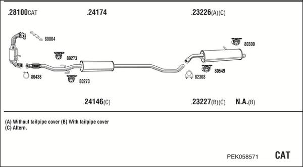 Fonos PEK058571 - Система випуску ОГ autocars.com.ua