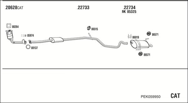 Fonos PEK059950 - Система випуску ОГ autocars.com.ua