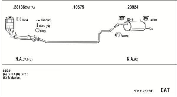 Fonos PEK128929B - Система выпуска ОГ autodnr.net