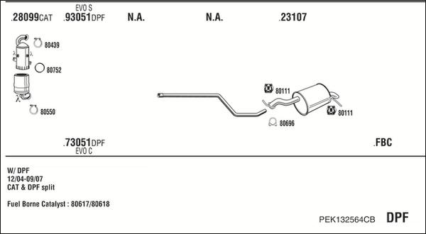 Fonos PEK132564CB - Система випуску ОГ autocars.com.ua