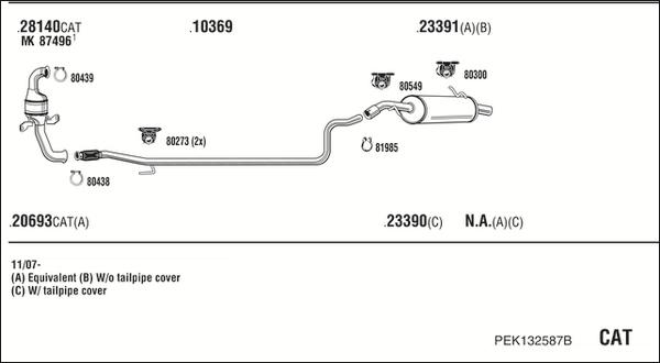 Fonos PEK132587B - Система випуску ОГ autocars.com.ua