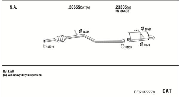 Fonos PEK137777A - Система випуску ОГ autocars.com.ua