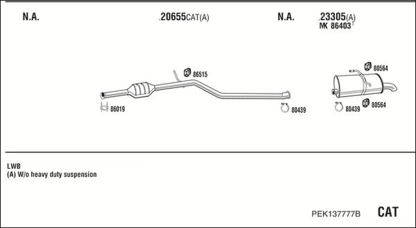 Fonos PEK137777B - Система випуску ОГ autocars.com.ua