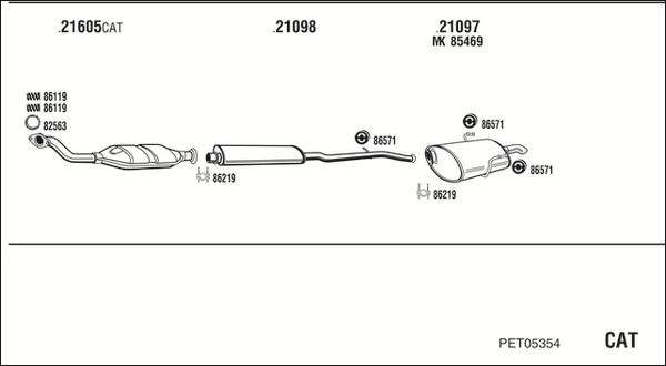 Fonos PET05354 - Система випуску ОГ autocars.com.ua