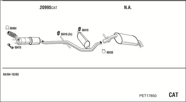 Fonos PET17850 - Система випуску ОГ autocars.com.ua