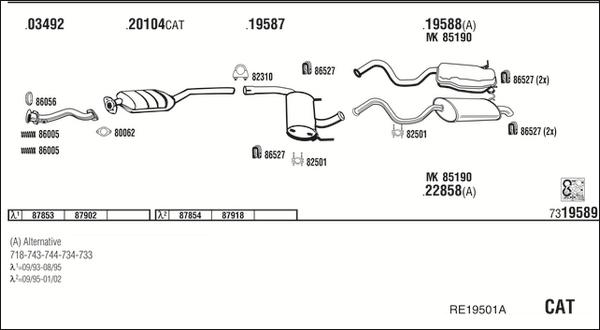 Fonos RE19501A - Система випуску ОГ autocars.com.ua