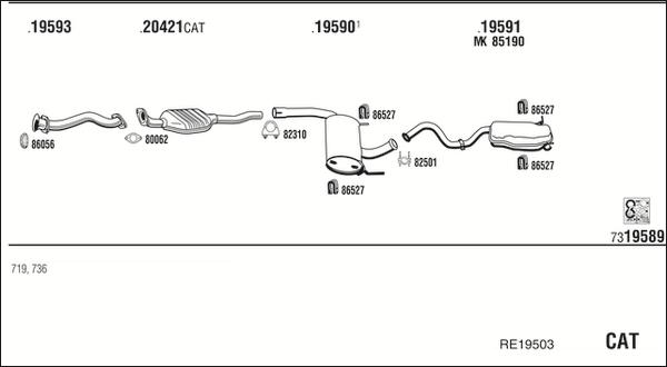 Fonos RE19503 - Система випуску ОГ autocars.com.ua