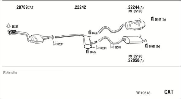 Fonos RE19518 - Система випуску ОГ autocars.com.ua