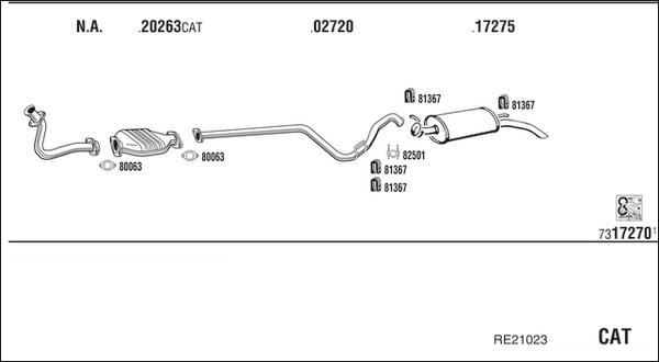 Fonos RE21023 - Система випуску ОГ autocars.com.ua