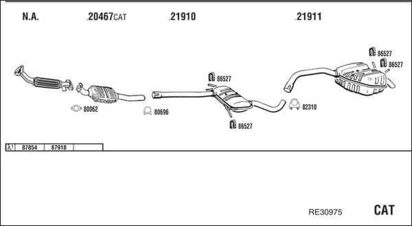 Fonos RE30975 - Система випуску ОГ autocars.com.ua