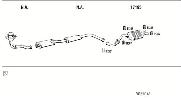 Fonos RE57013 - Система випуску ОГ autocars.com.ua