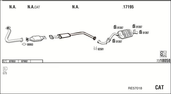 Fonos RE57018 - Система випуску ОГ autocars.com.ua
