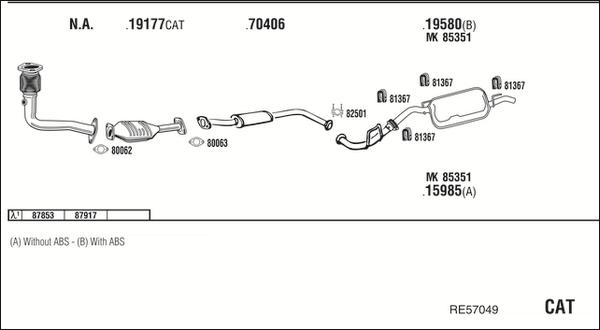 Fonos RE57049 - Система випуску ОГ autocars.com.ua