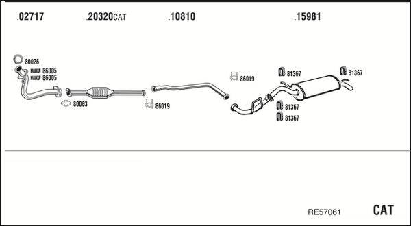 Fonos RE57061 - Система випуску ОГ autocars.com.ua