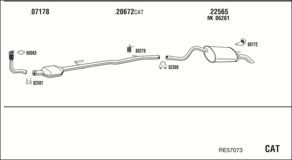 Fonos RE57073 - Система випуску ОГ autocars.com.ua