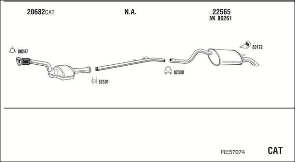Fonos RE57074 - Система випуску ОГ autocars.com.ua