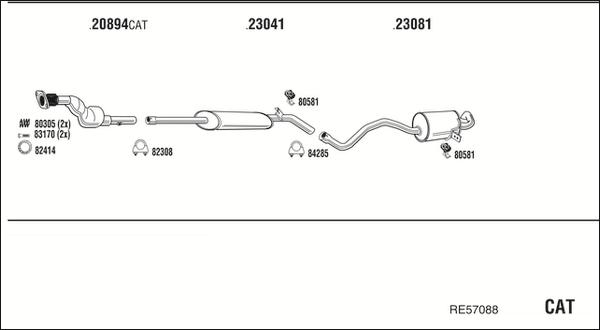 Fonos RE57088 - Система випуску ОГ autocars.com.ua