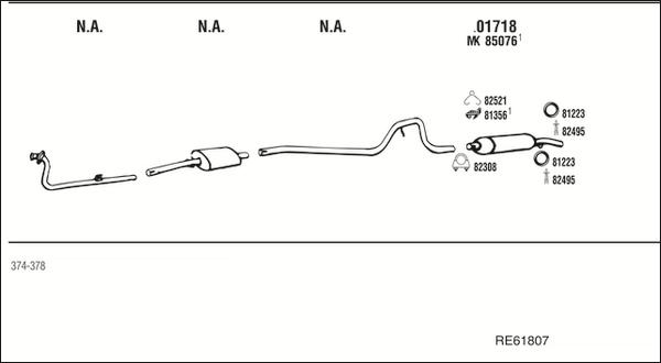 Fonos RE61807 - Система випуску ОГ autocars.com.ua