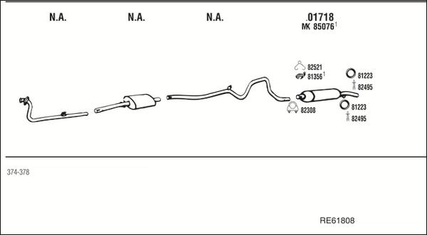 Fonos RE61808 - Система випуску ОГ autocars.com.ua