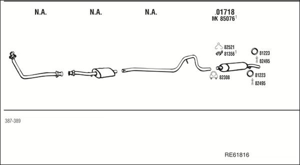 Fonos RE61816 - Система випуску ОГ autocars.com.ua