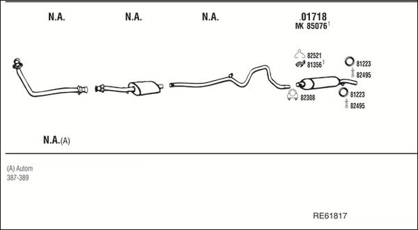 Fonos RE61817 - Система випуску ОГ autocars.com.ua