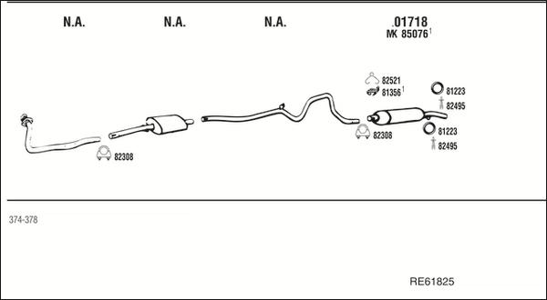 Fonos RE61825 - Система випуску ОГ autocars.com.ua