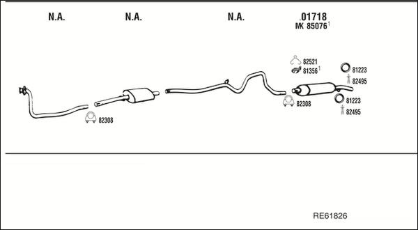 Fonos RE61826 - Система випуску ОГ autocars.com.ua
