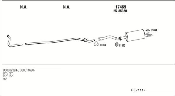 Fonos RE71117 - Система випуску ОГ autocars.com.ua