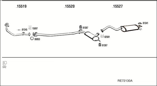 Fonos RE72130A - Система випуску ОГ autocars.com.ua