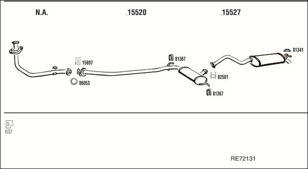 Fonos RE72131 - Система випуску ОГ autocars.com.ua