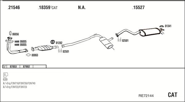 Fonos RE72144 - Система випуску ОГ autocars.com.ua