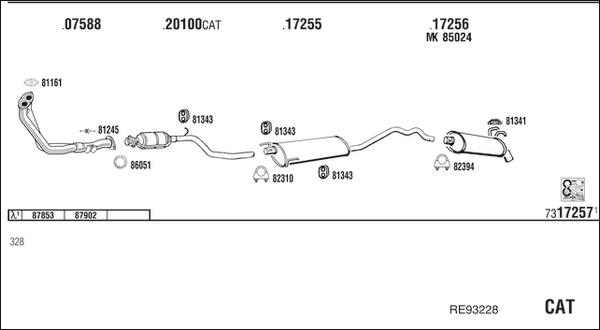 Fonos RE93228 - Система випуску ОГ autocars.com.ua