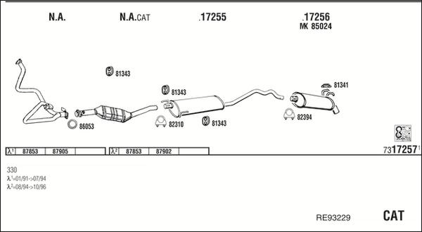 Fonos RE93229 - Система випуску ОГ autocars.com.ua